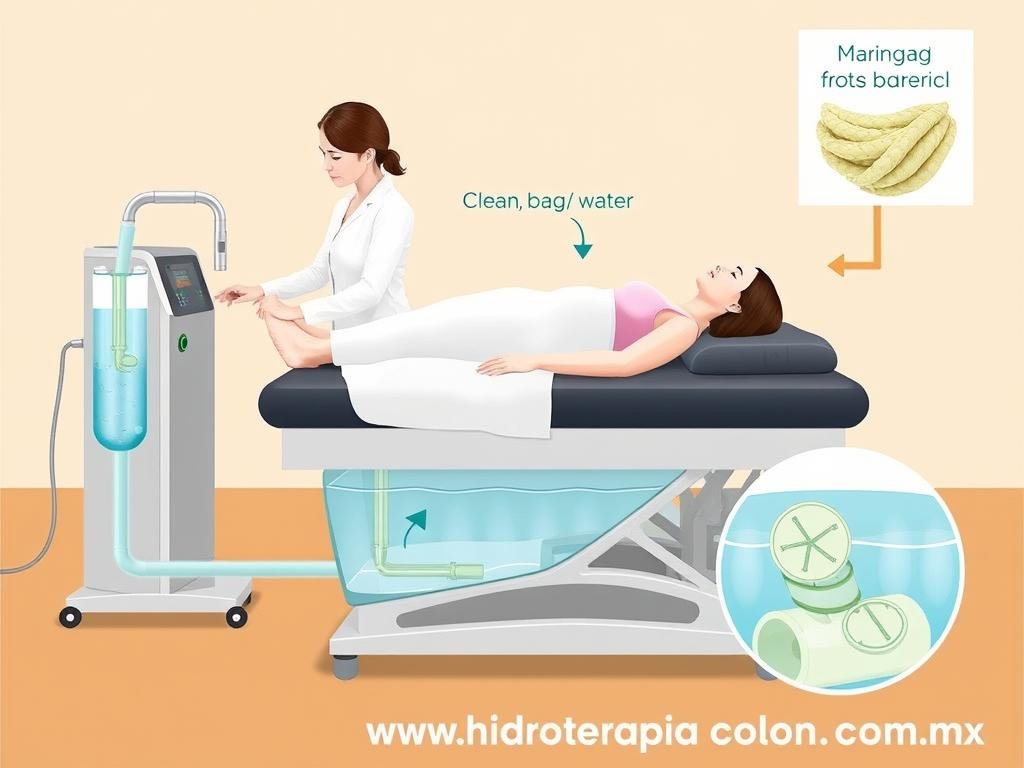 Proceso de hidroterapia de colon realizado con equipo MAIKONG en Morelia