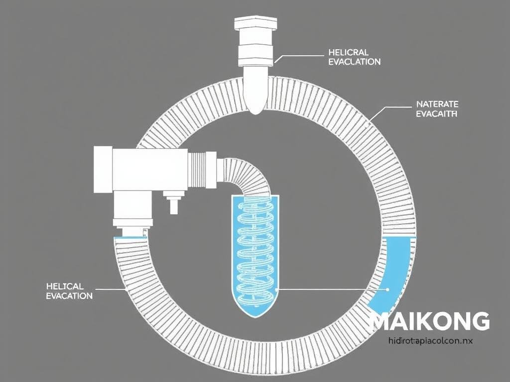 Sistema de evacuación helicoidal para hidroterapia de colon