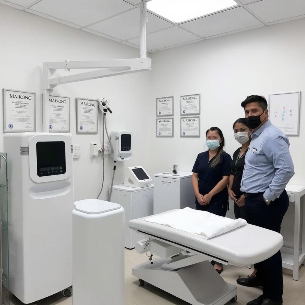 Clínica médica en Zapopan utilizando equipo MAIKONG para hidroterapia de colon