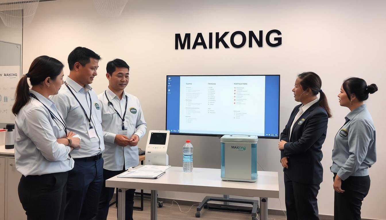 Equipo técnico de MAIKONG brindando soporte a distribuidores