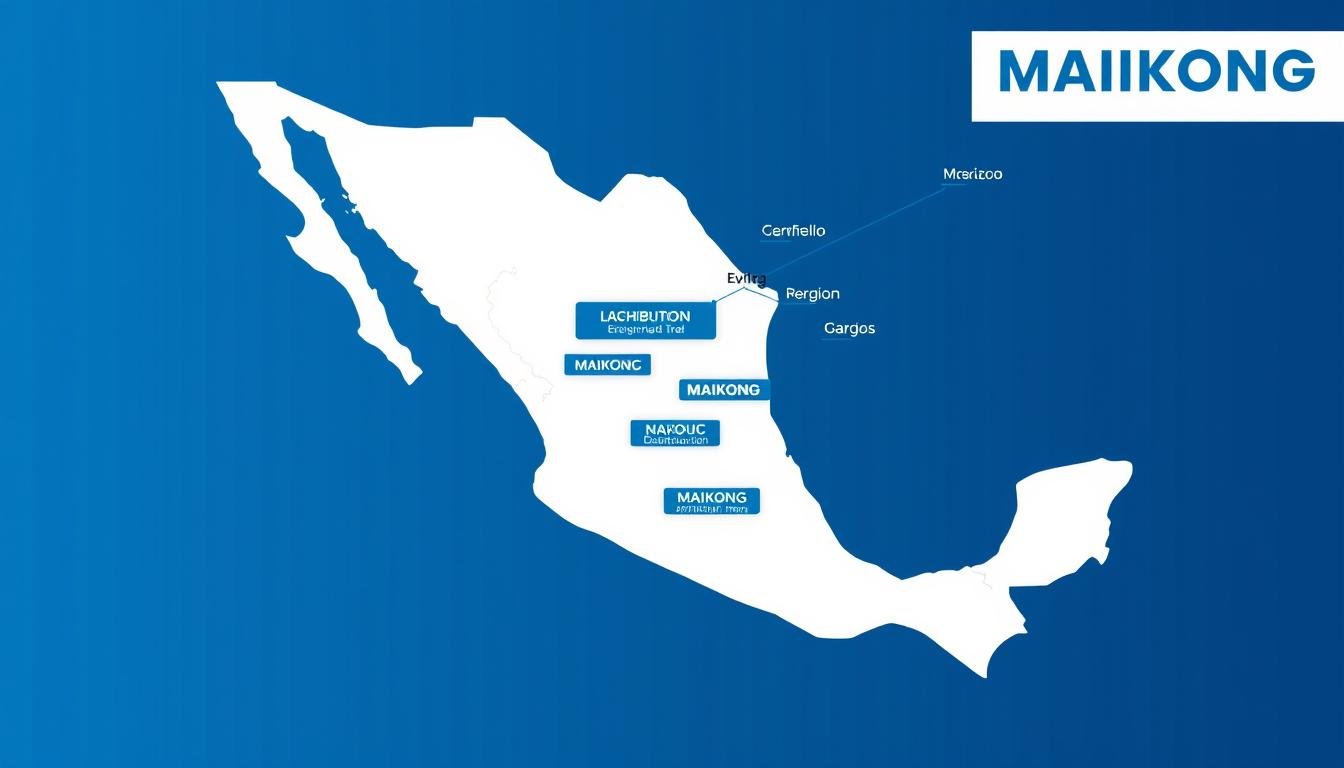 Mapa de México mostrando la red de distribución de MAIKONG