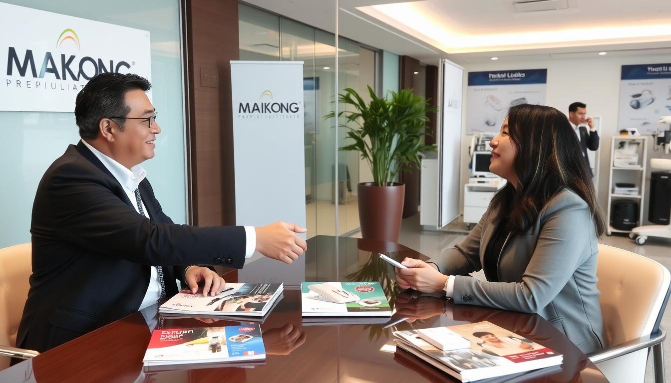 Representante de MAIKONG explicando las ventajas de ser distribuidor en Hermosillo