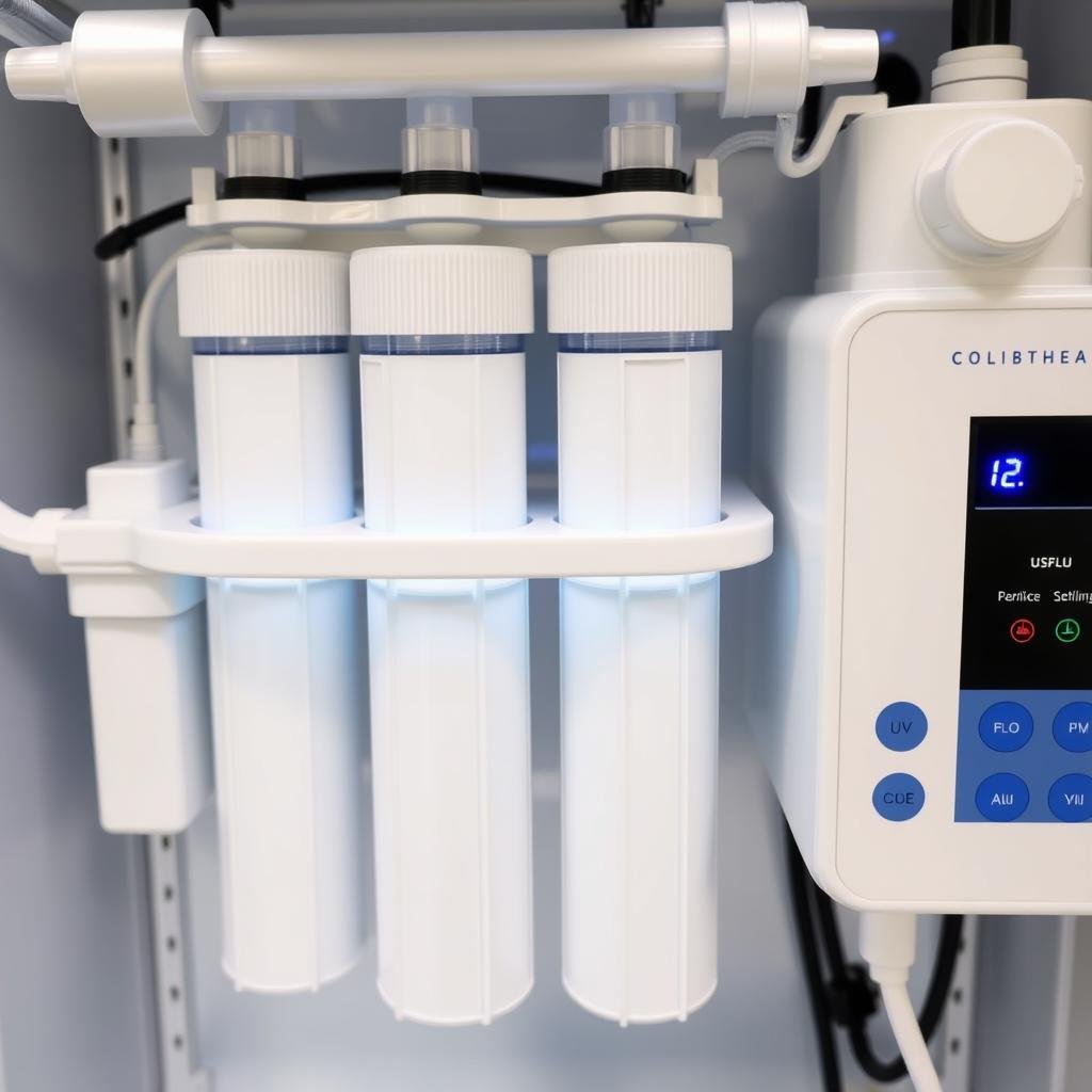 Sistema de purificación de agua para hidroterapia de colon