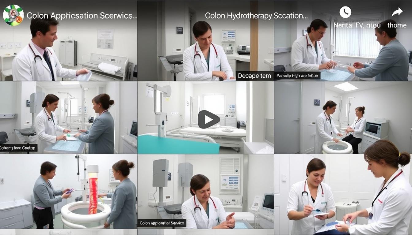 Video mostrando escenarios de aplicación de hidroterapia de colon en entorno clínico