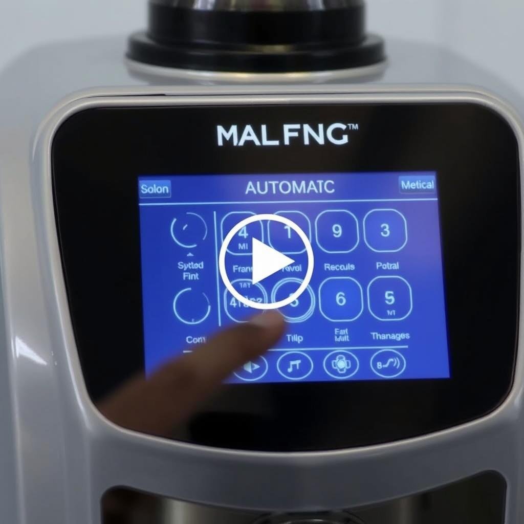 Video mostrando la pantalla táctil automática del equipo de hidroterapia de colon