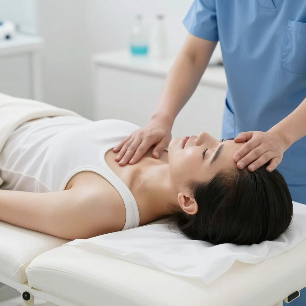 Paciente experimentando mejora digestiva tras hidroterapia de colon en San Nicolas Paciente experimentando mejora digestiva tras hidroterapia de colon en San Nicolas