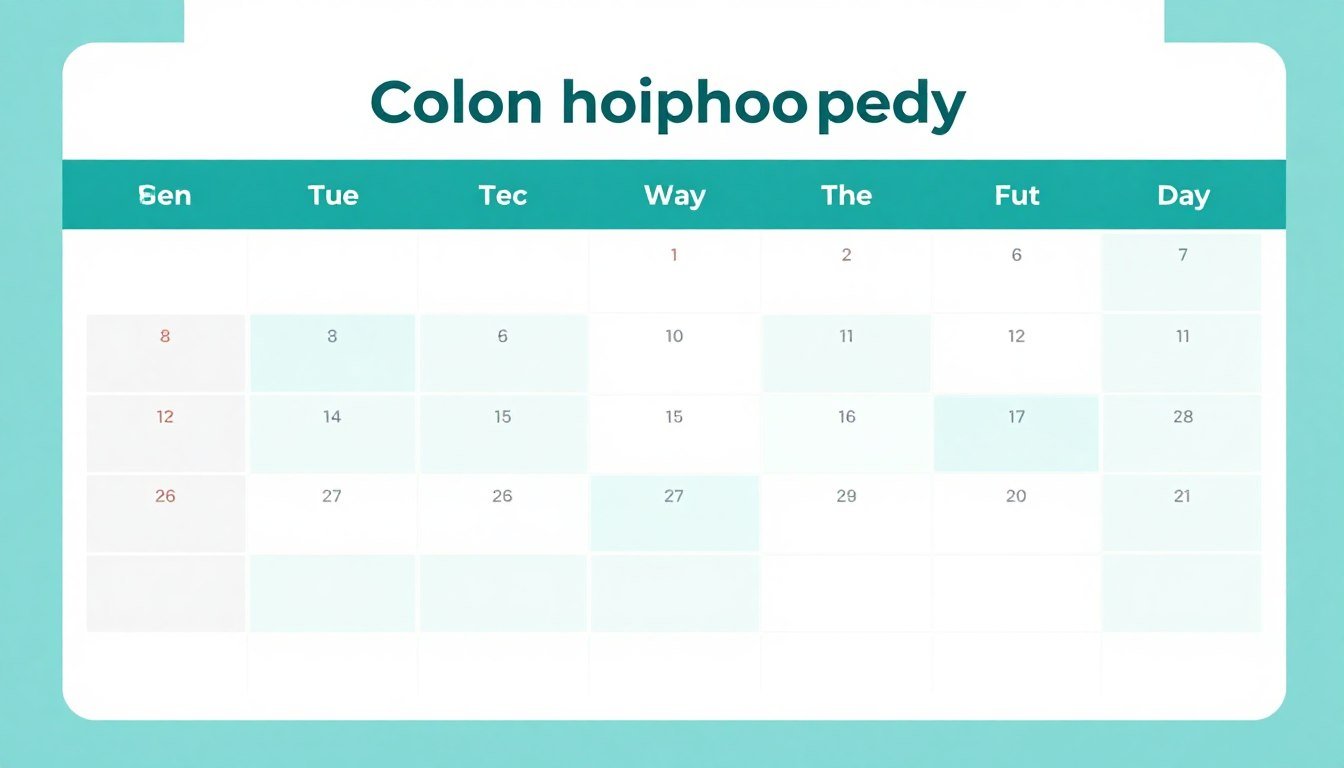 Calendario de sesiones de hidroterapia de colon