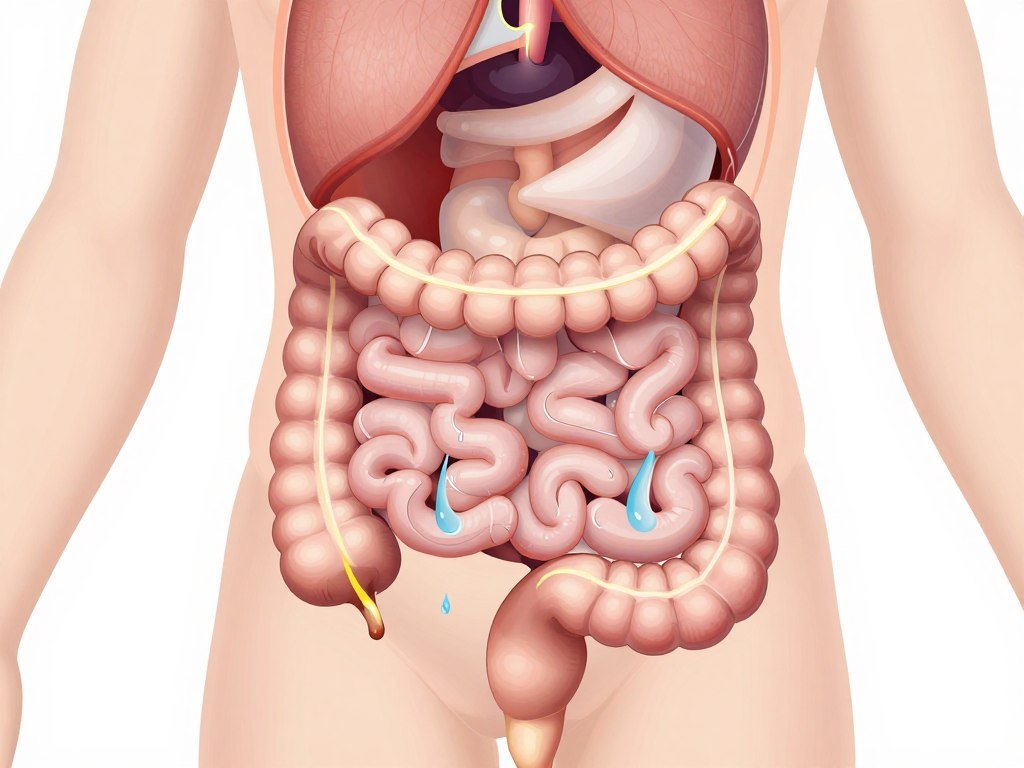 Diagrama del sistema digestivo mostrando el intestino grueso durante hidroterapia Diagrama del sistema digestivo mostrando el intestino grueso durante hidroterapia