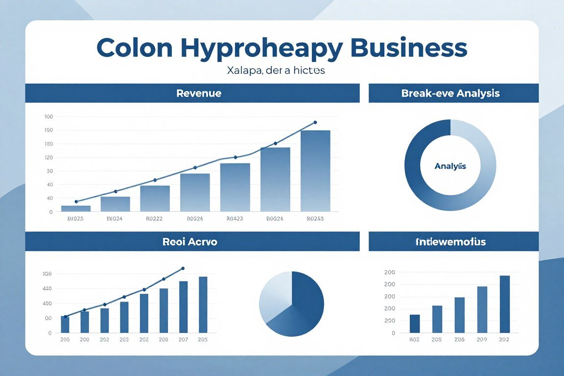 Gráfico de proyección financiera para centro de hidroterapia de colon