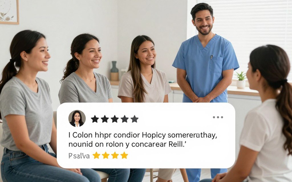 Pacientes satisfechos compartiendo testimonios de hidroterapia