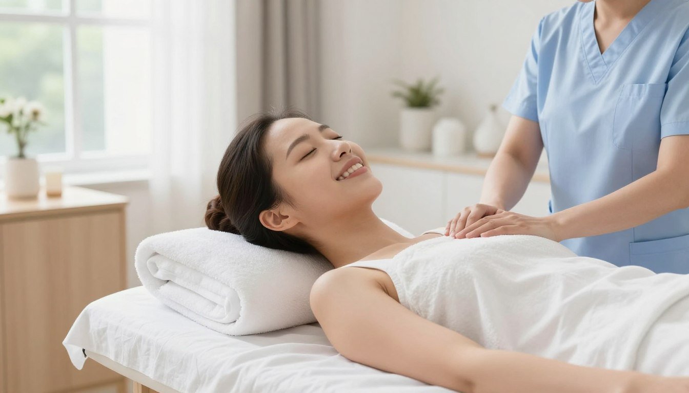 Persona disfrutando los beneficios de la hidroterapia de colon