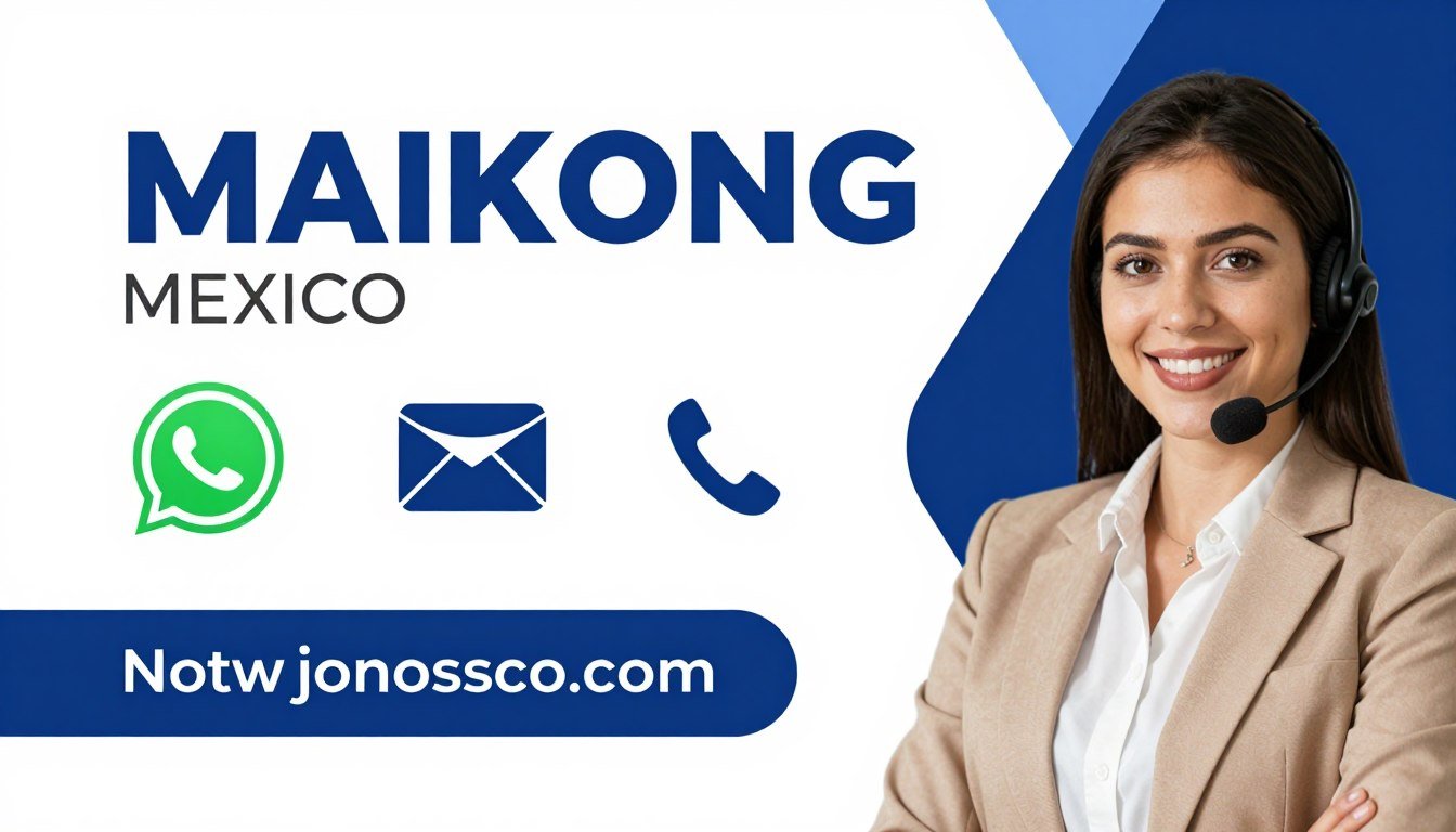 Banner de contacto MAIKONG México con información completa Banner de contacto MAIKONG México con información completa
