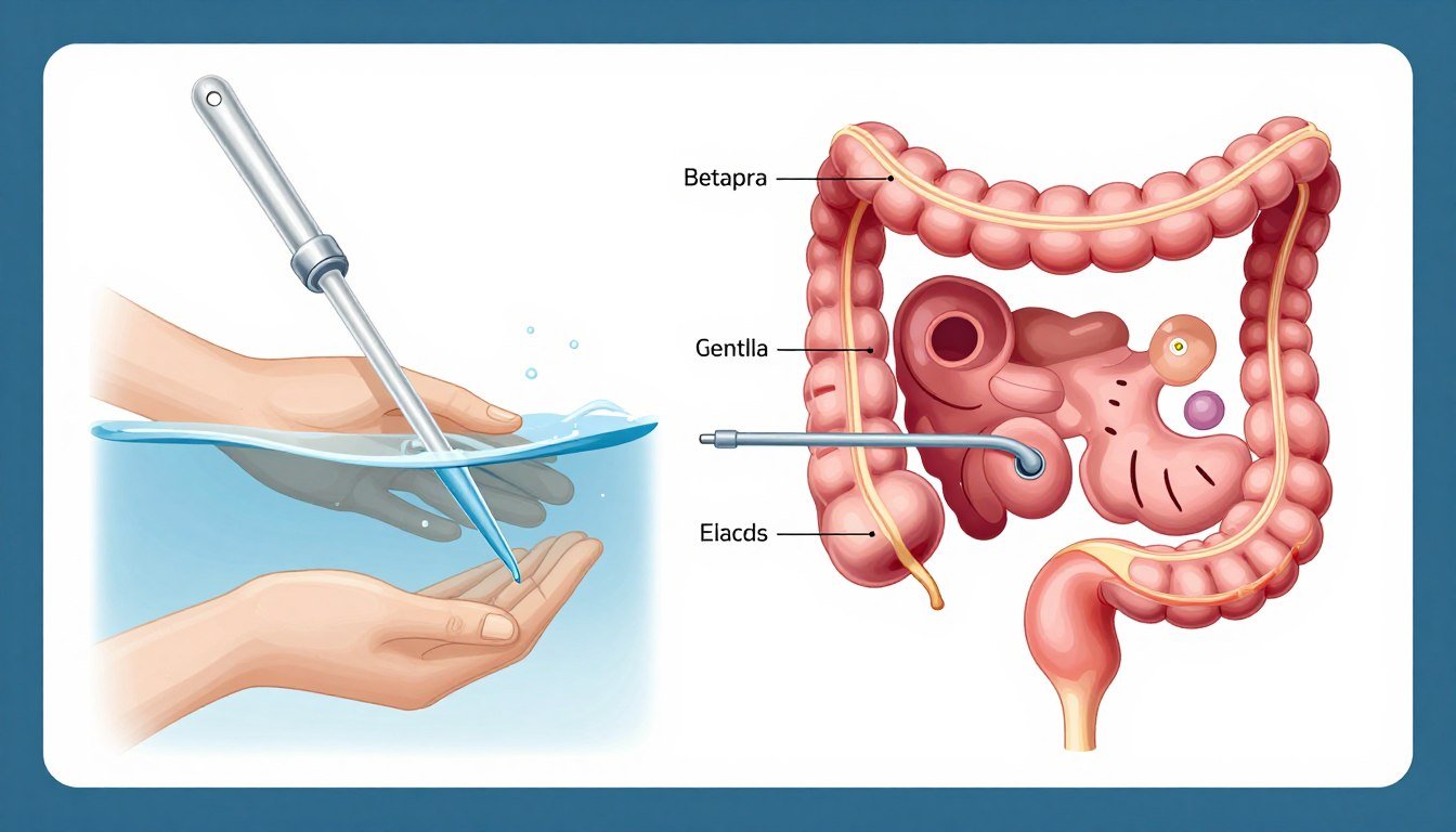 Diagrama del proceso de introducción de agua en colon