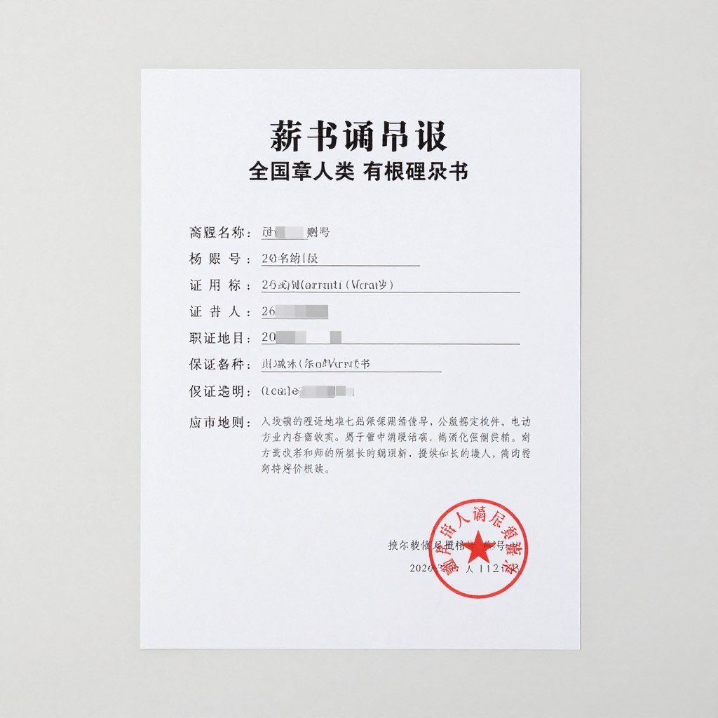 Documento de garantía de un año para equipo MAIKONG de hidroterapia