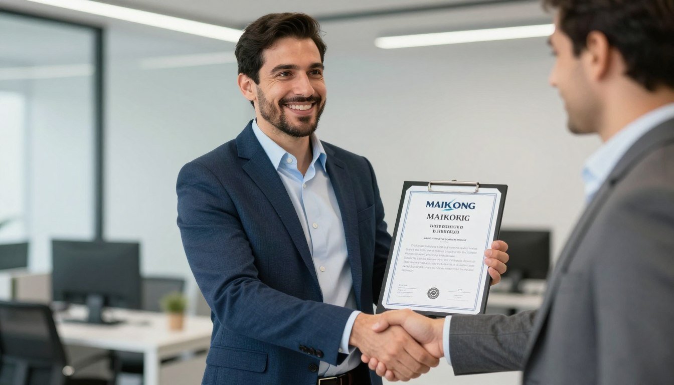 Empresario mexicano exitoso con certificado de distribuidor MAIKONG