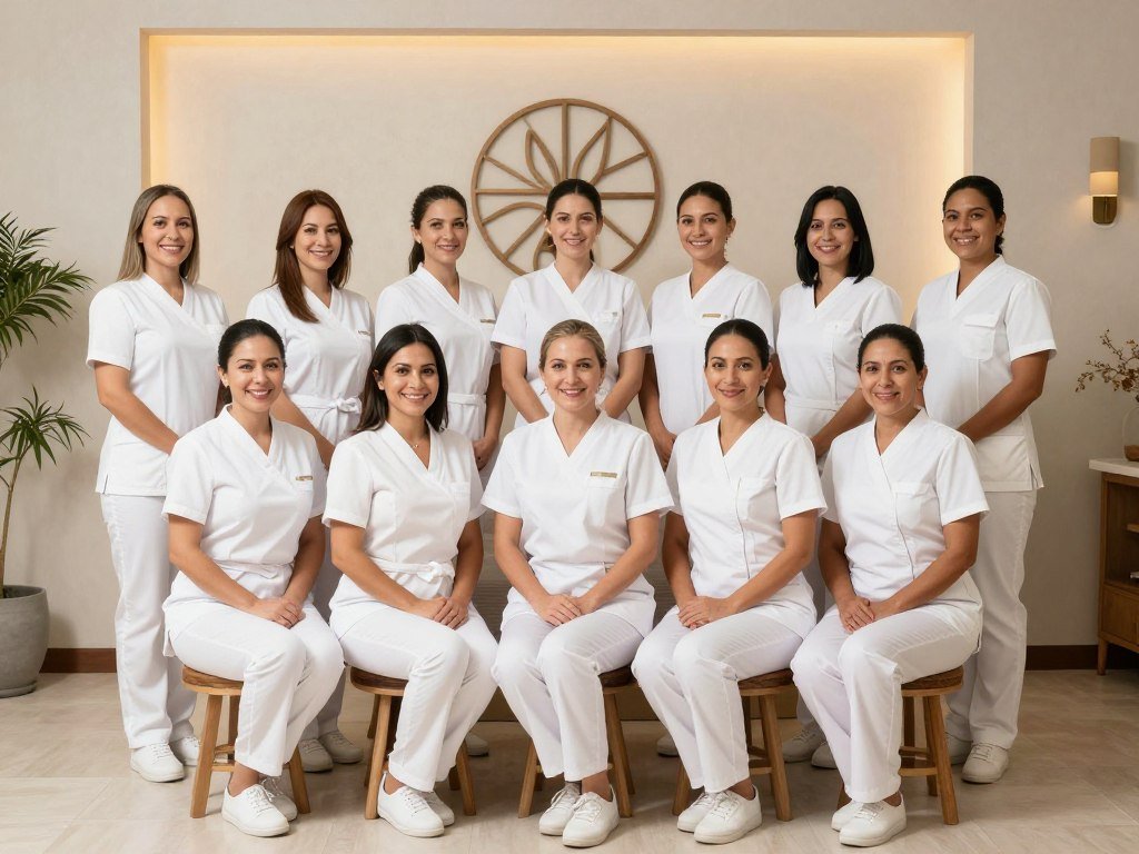 Equipo de terapeutas de SPA Naturalis capacitados en equipos MAIKONG