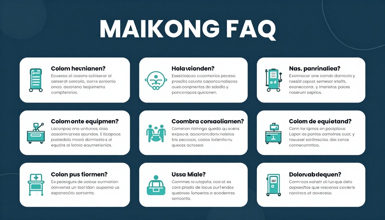 Infografía de preguntas frecuentes sobre equipos MAIKONG