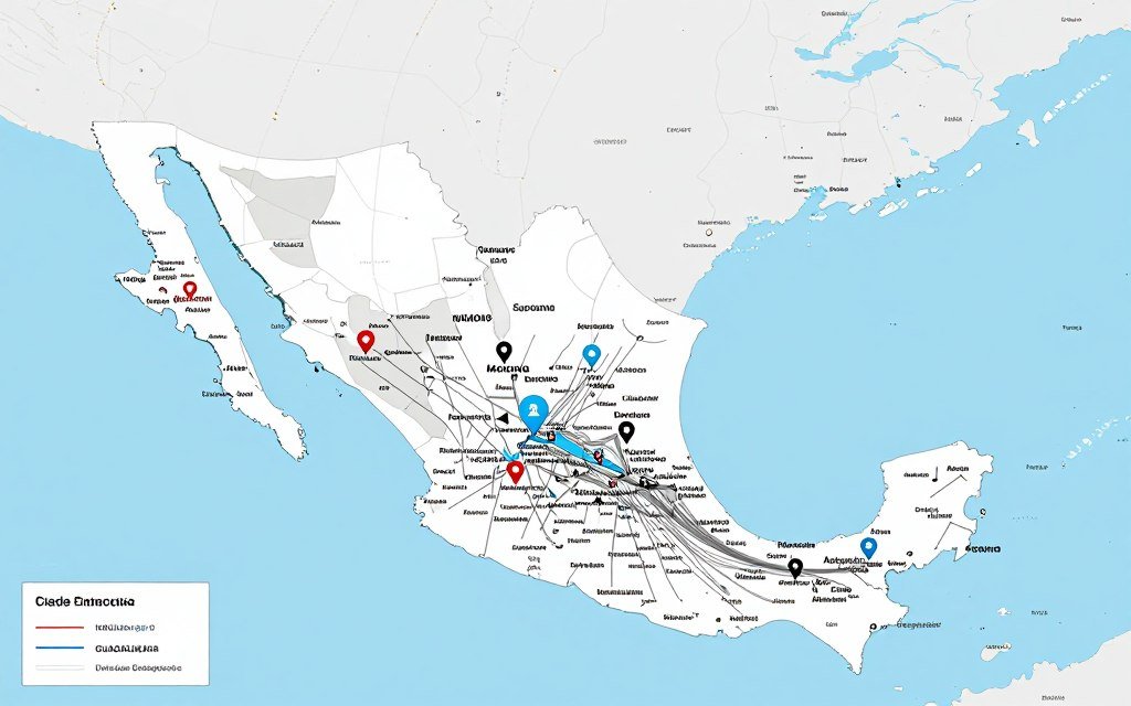 Mapa de México mostrando ubicaciones de distribuidores MAIKONG