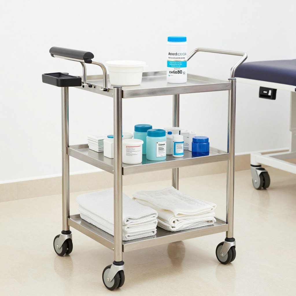 Mesa de accesorios móvil para equipo de hidroterapia de colon Mesa de accesorios móvil para equipo de hidroterapia de colon