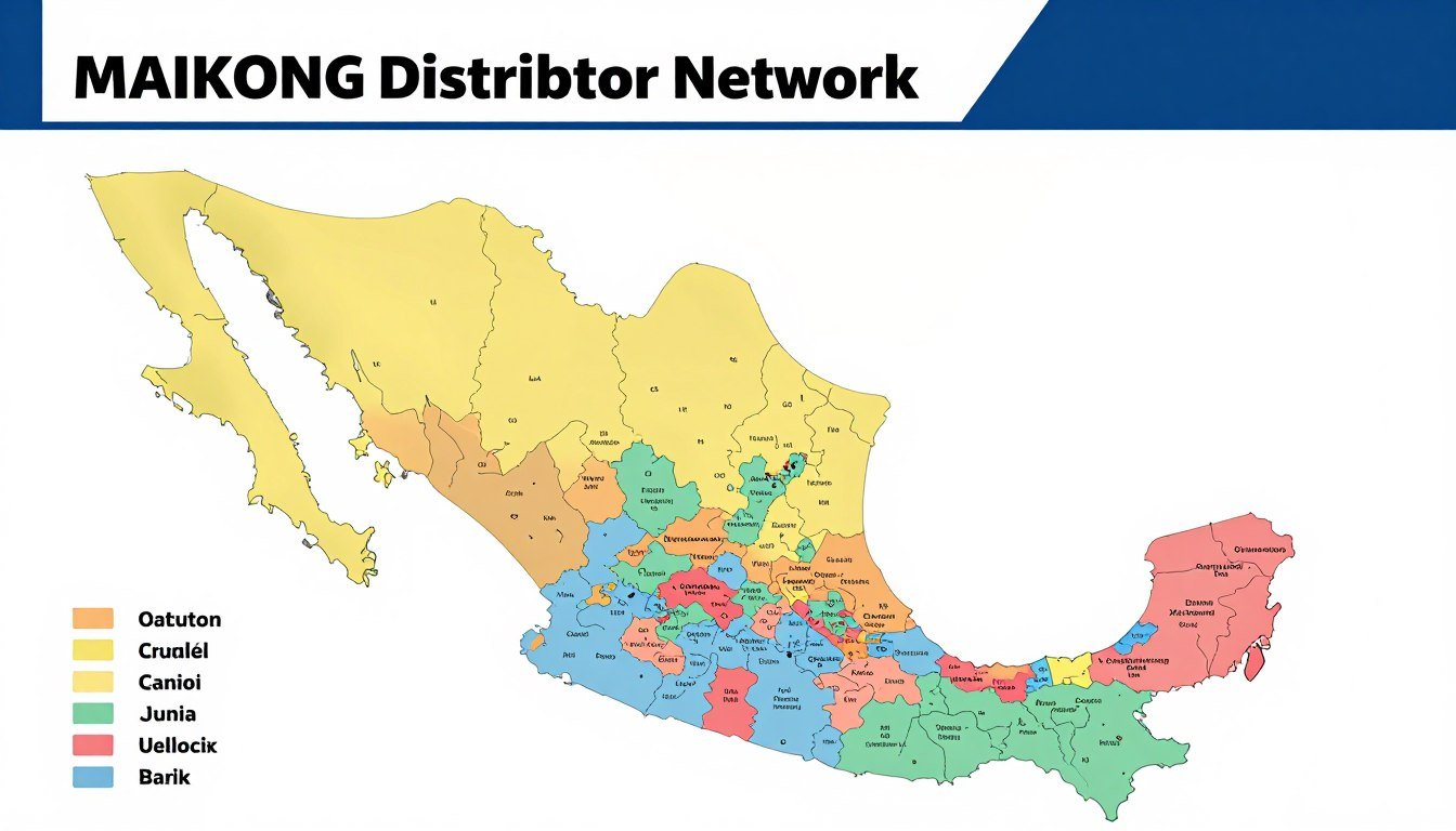 Red de distribuidores MAIKONG en México mapa territorial Red de distribuidores MAIKONG en México mapa territorial