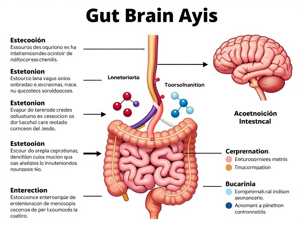 Cuánto cuesta un equipo de lavado de colon (lavado de colon costo): guía práctica para vendedores en Juárez que importan a México — Diagrama-cientifico-del-eje-intestino-cerebro-y-produccion-de-serotonina