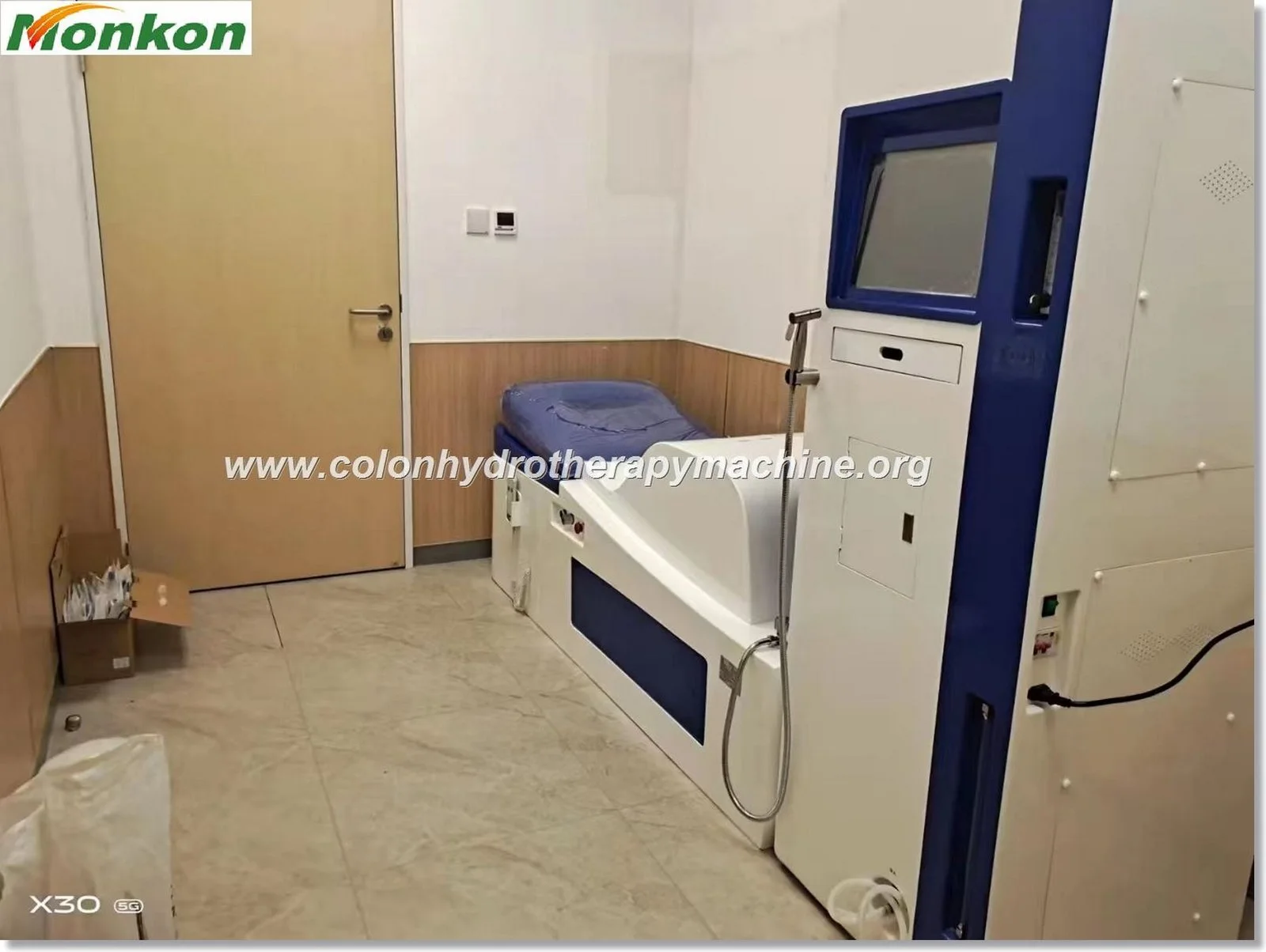 Cuánto cuesta un equipo de lavado de colon (lavado de colon costo): guía práctica para vendedores en Juárez que importan a México — Máquina para hidroterapia de colon MAIKONG modelo profesional instalada en centro wellness mexicano